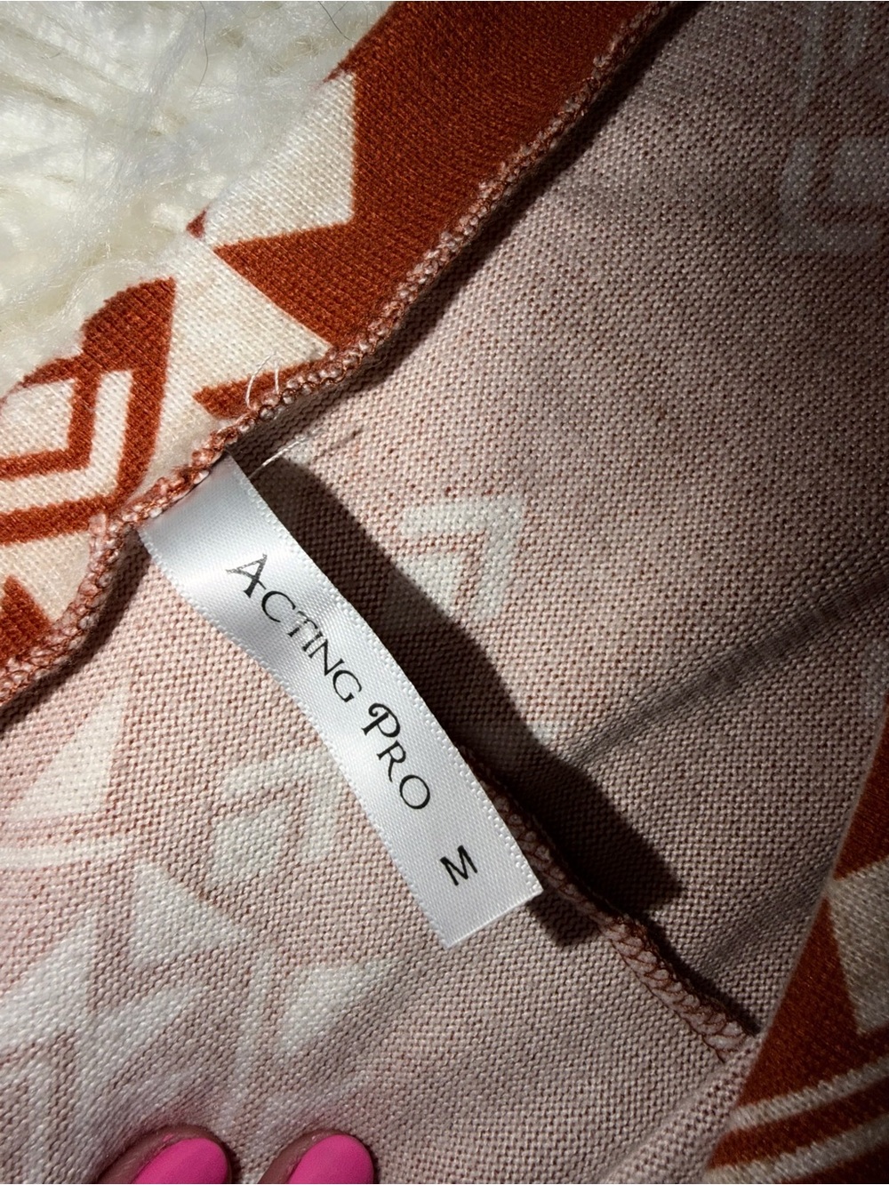 🤎 ACTING PRO // Western Aztec Pattern Knit // Rust Orange - Picture 2 of 2